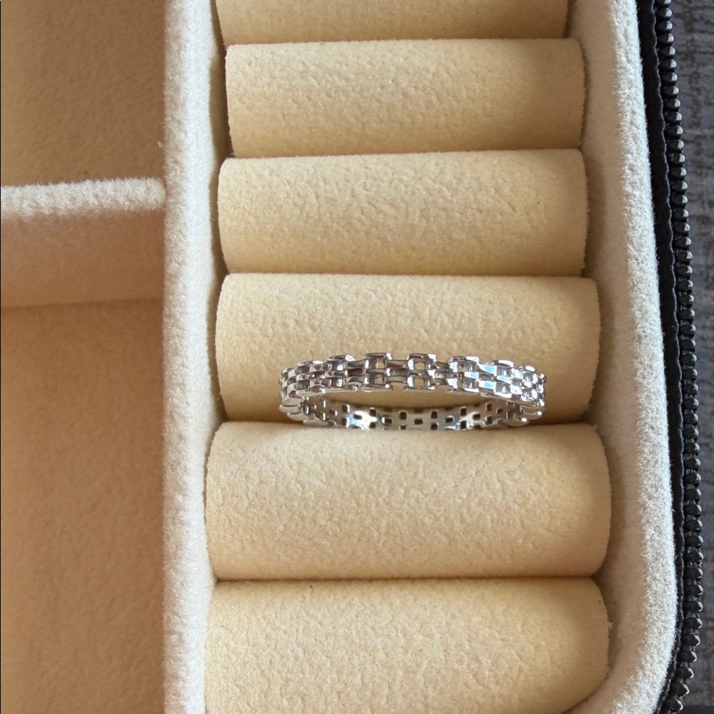 Elegant Sterling Silver Women's Stacking Ring